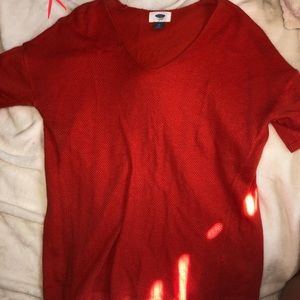 Orange old navy sweater short sleeve